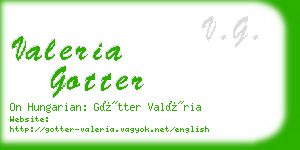 valeria gotter business card